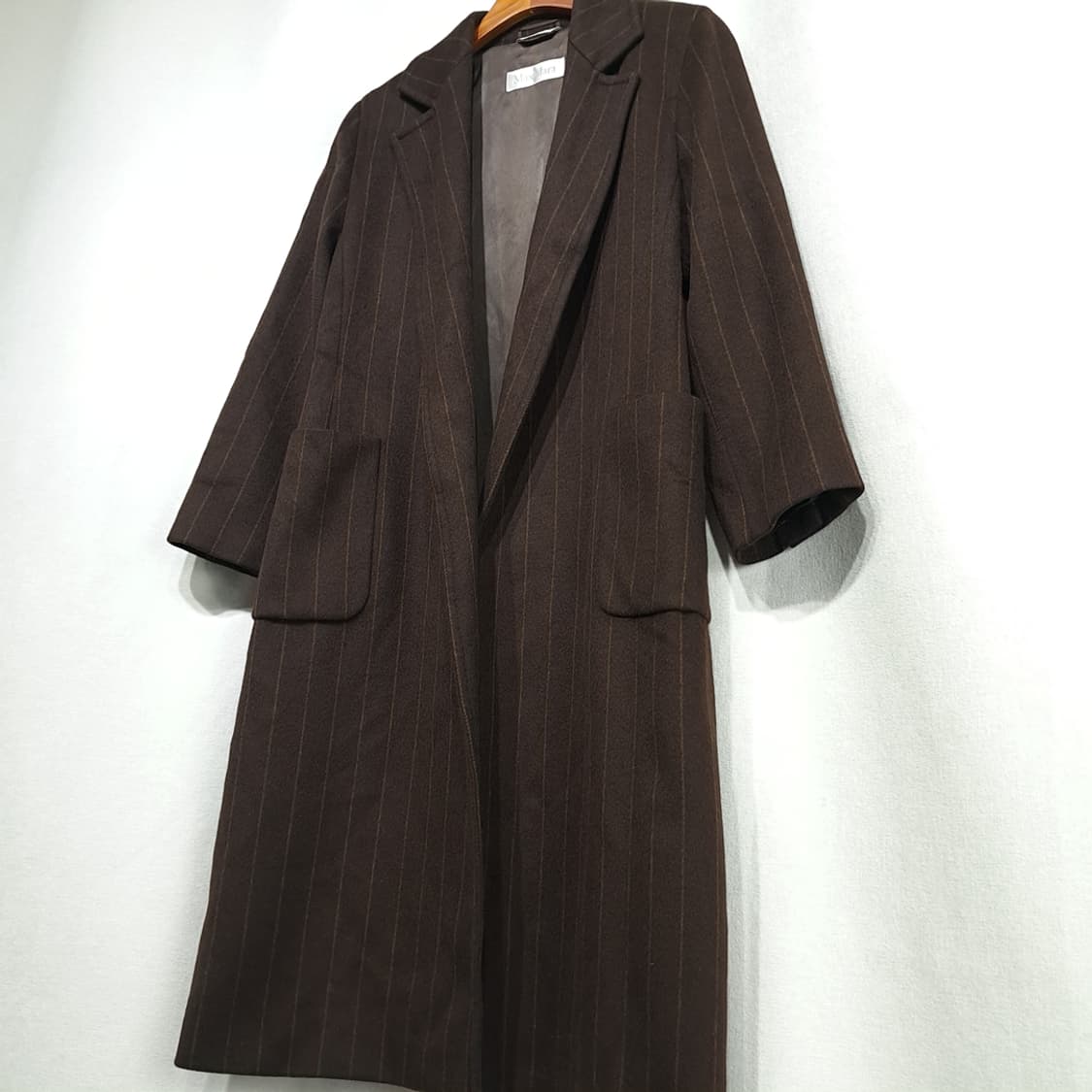 CL003 S/M 막스마라 이태리판 울&앙고라 핀스트라이프 코트 상품이미지10