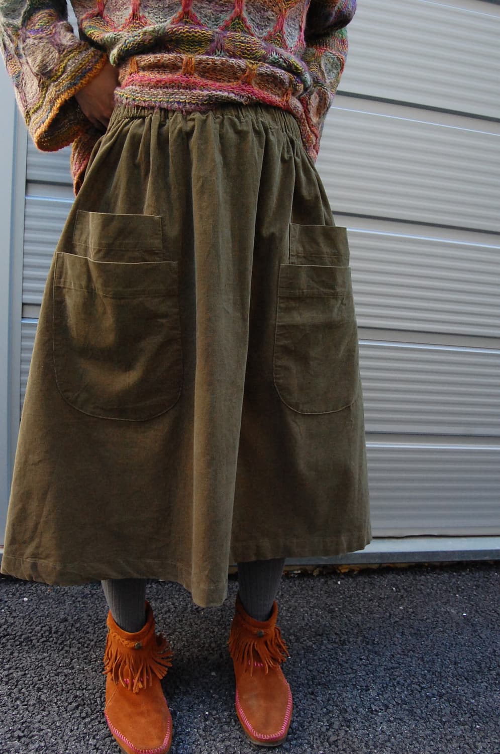 Naru double pocket corduroy skirt 상품이미지1
