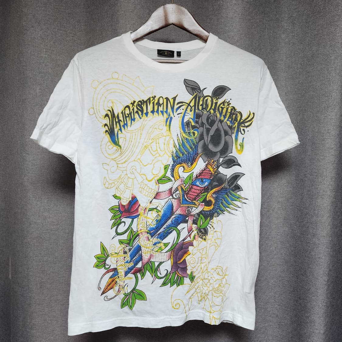 Christian Audigier Y2k Oriental 큐빅 롱슬리브 상품이미지2
