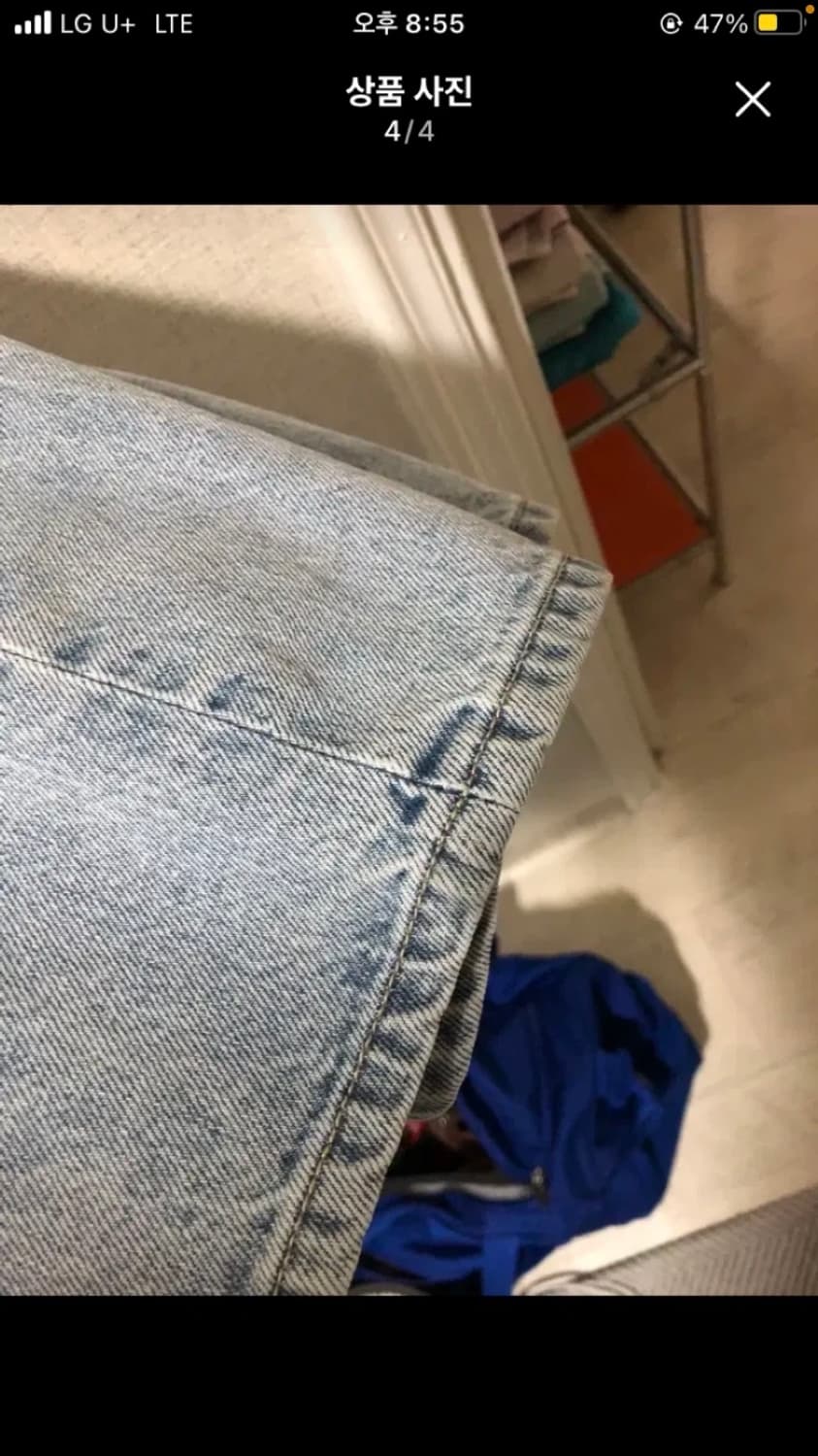 가먼트레이블 GL Wide Jeans - Mid Blue S 상품이미지5