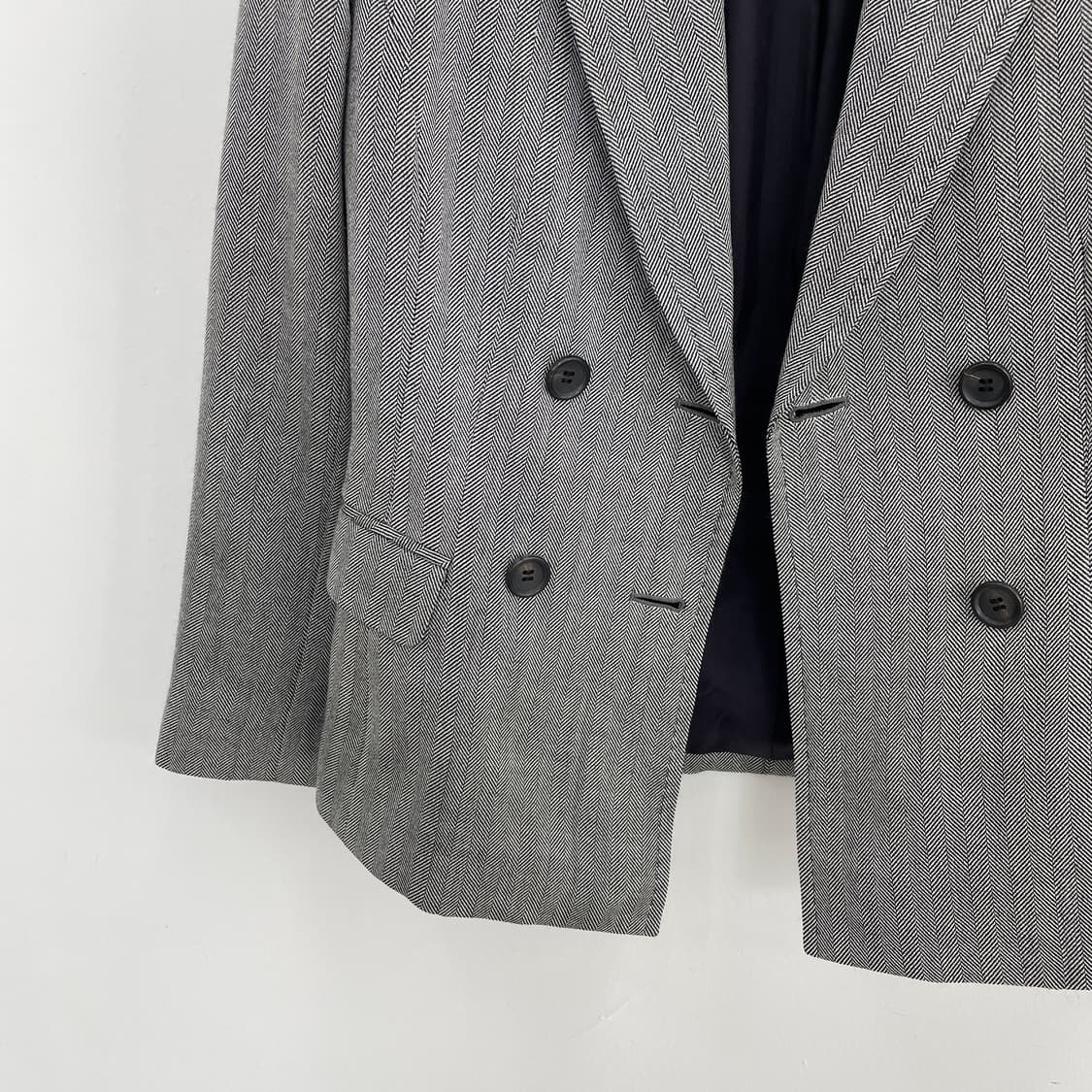 올드 지방시 헤링본 더블 블레이저 자켈 상품이미지4