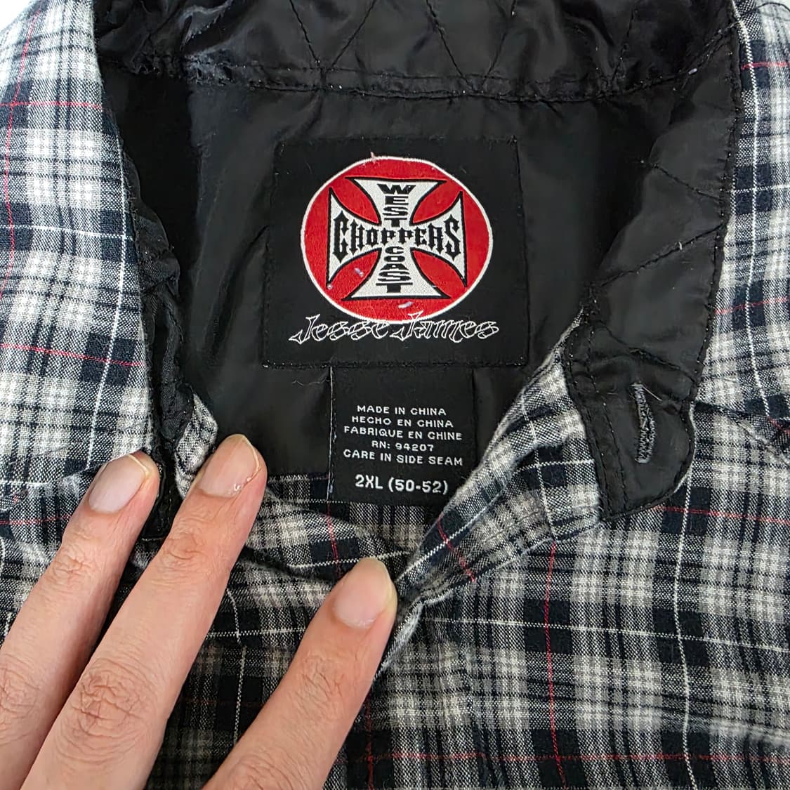 [2XL] 빈티지 WCC 웨스트 코스트 차퍼스 체크 셔츠 페인팅 상품이미지8