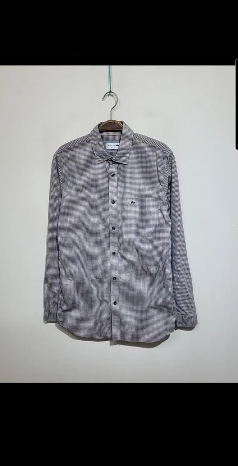 (S) 라코스테 셔츠 체크 남방 포켓 로고 캐주얼  상품이미지1