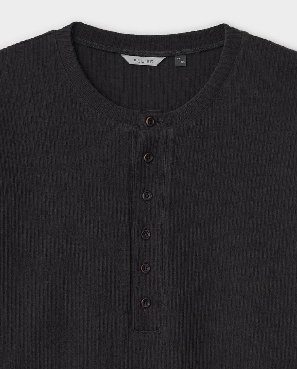 (100) 벨리에 딥 헨리넥 차콜 그레이 상품이미지3