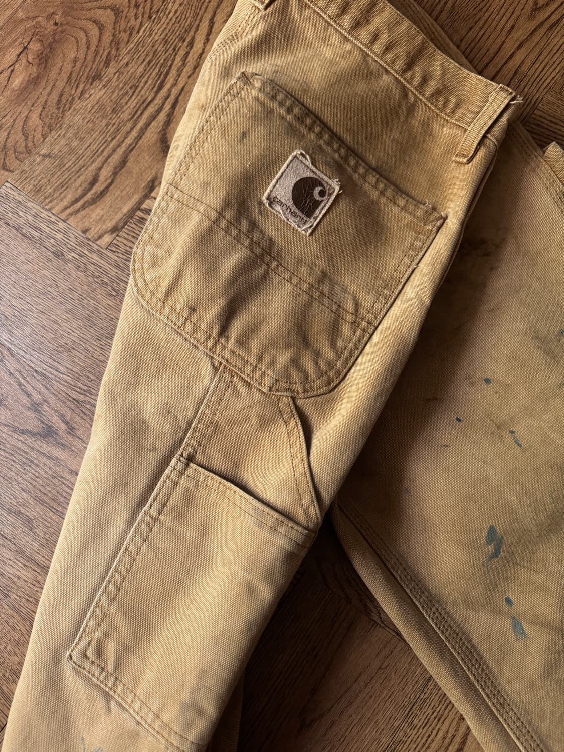 [31]칼하트 Made in USA 더티 페이딩 브라운 싱글니 워크 팬츠 상품이미지8