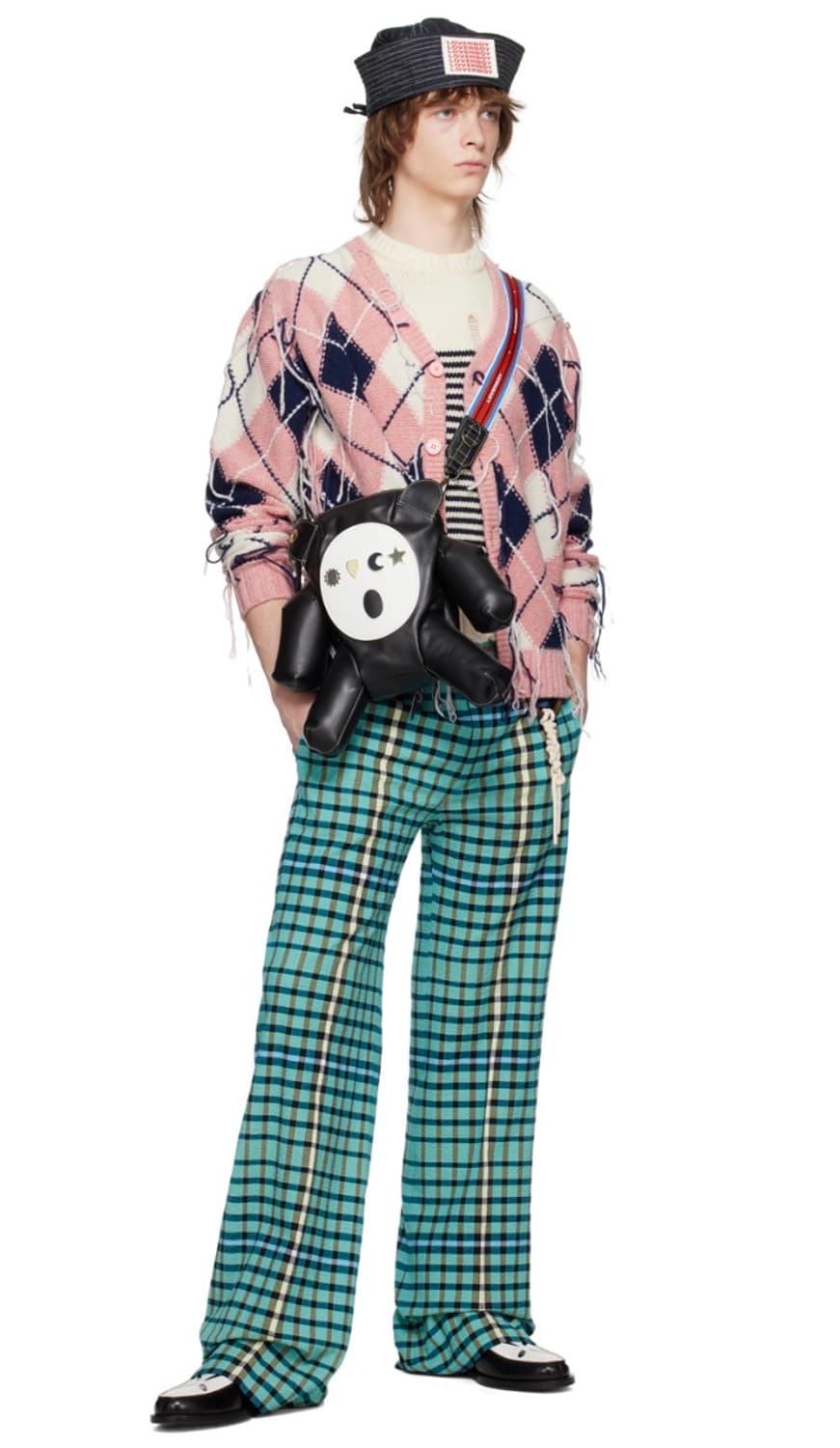 찰스제프리 러버보이 타탄체크 플레어 트라우저 30  상품이미지5