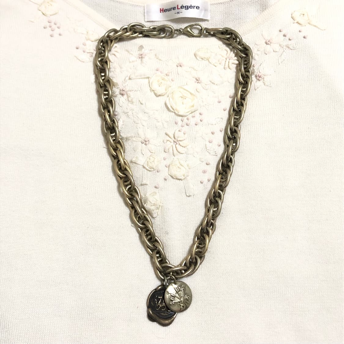 빈티지 오리엔탈 y2k 페어리 고스펑크 긱시크 와투케 골드 체인 목걸이 상품이미지1