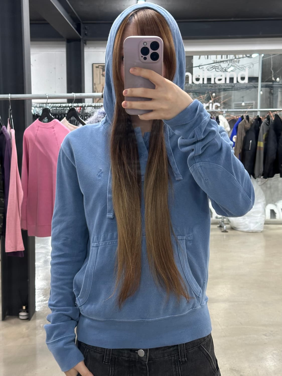 폴로랄프로렌 포니 버튼 패치 후드티 상품이미지3