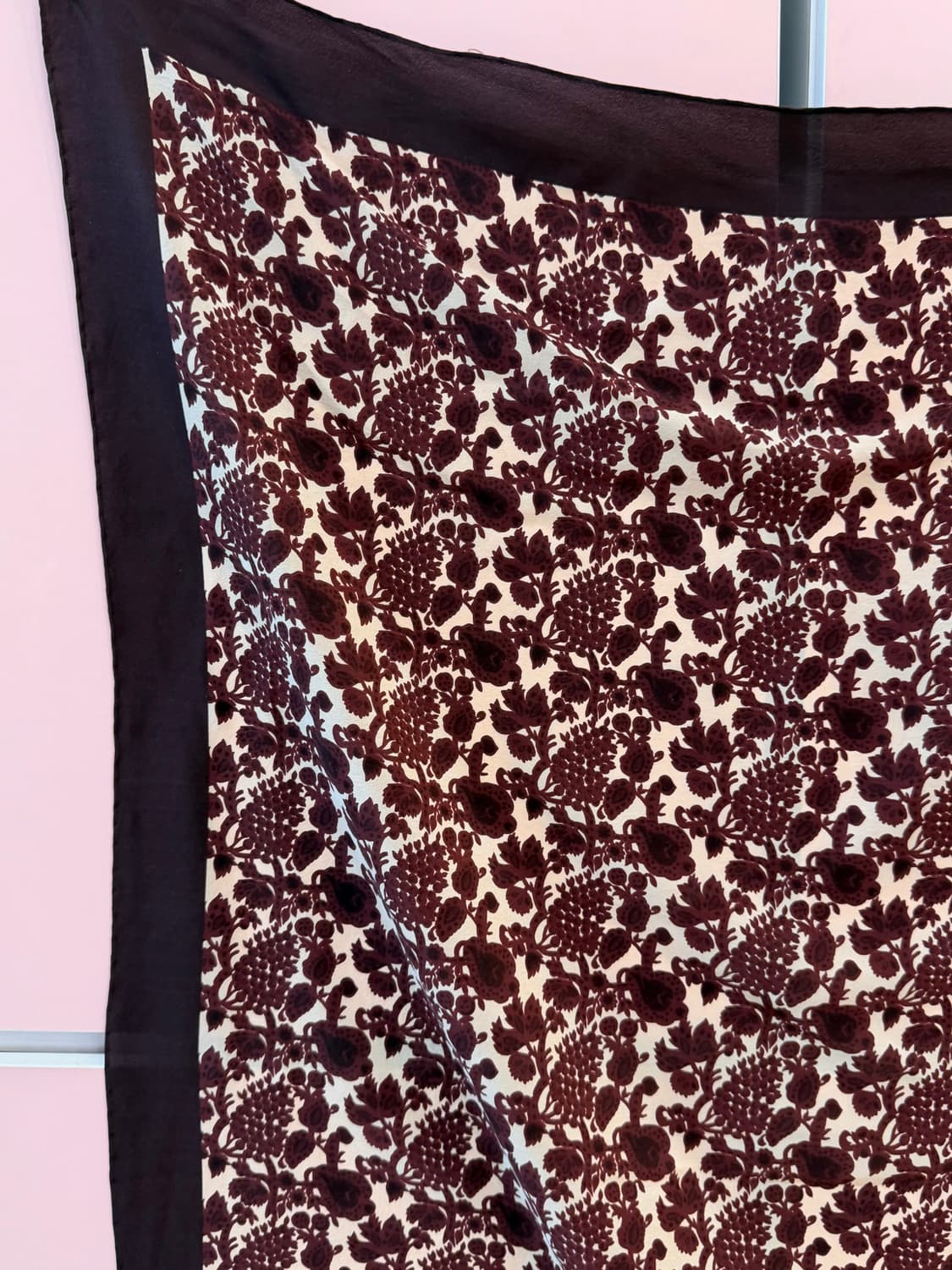 빈티지 에스닉 브라운 패턴 스카프 상품이미지5