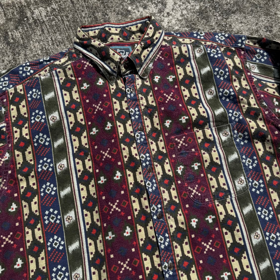 [XL~XXL] 90s Woolrich 울리치 아즈텍패턴 플란넬 셔츠 상품이미지5