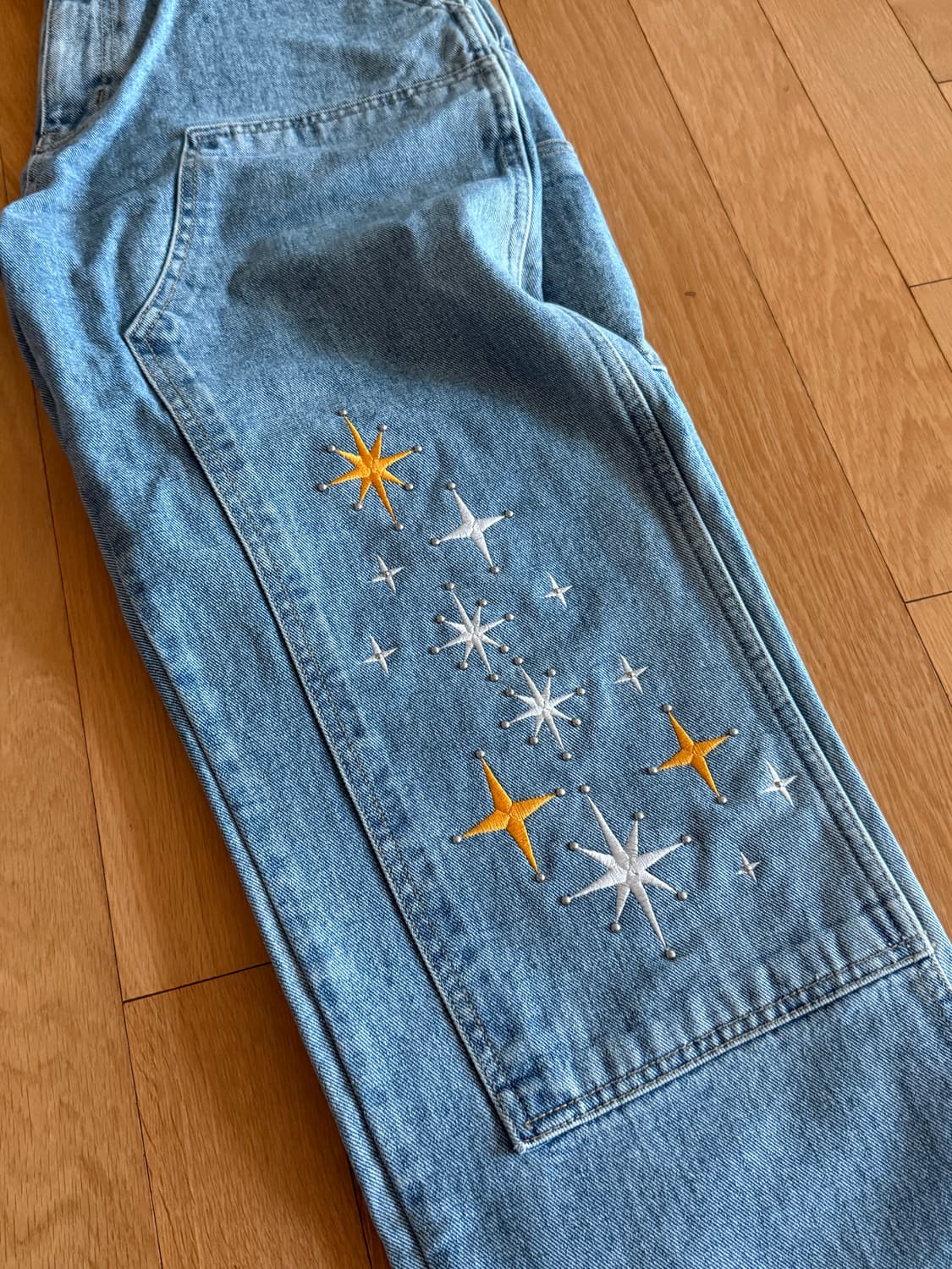 가먼츠팹 떠오르는 샛별 이중 무릎 바지 라지 팝니다  상품이미지2