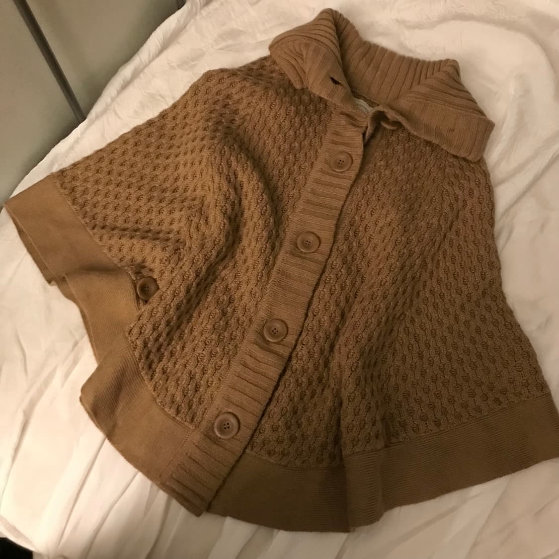 Back Number 라떼갸루 모리걸 하이넥 와플 케이프 판초 상품이미지3