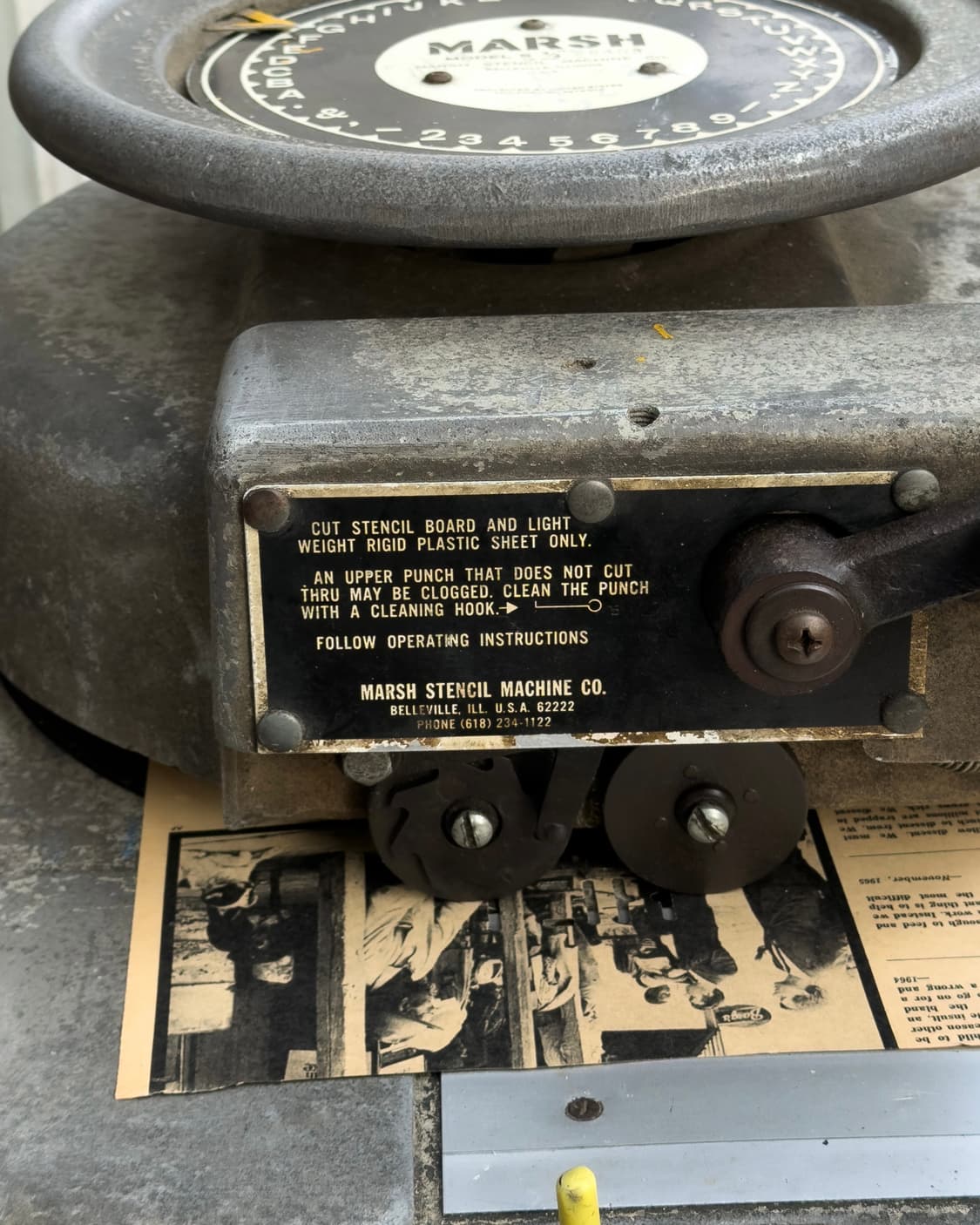 빈티지 소품 USA Marsch 스텐실 머신 상품이미지7