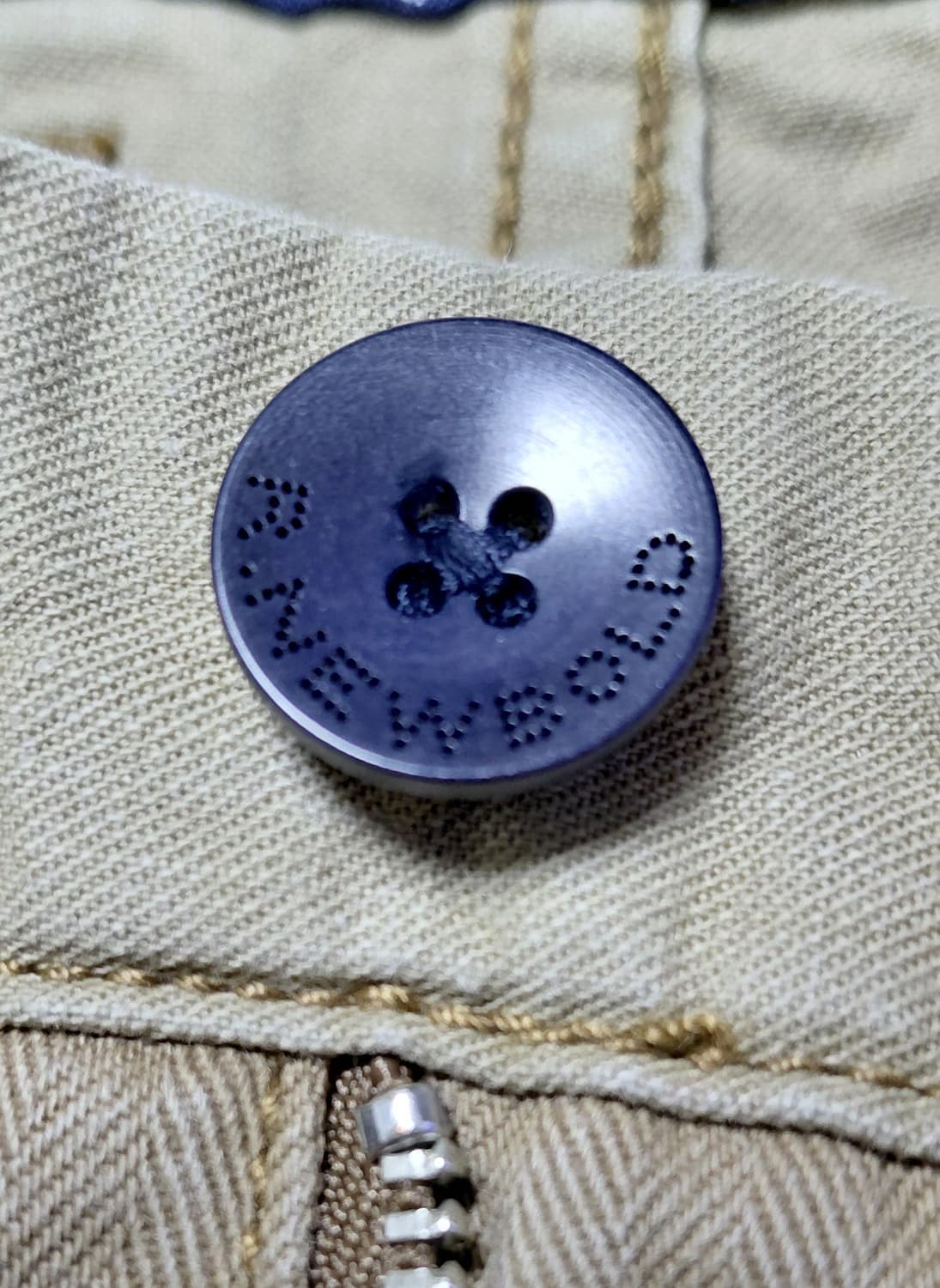 [L] R.NEWBOLD 알뉴볼드 파라핀 가공 헤링본 워크 팬츠 (카멜) 상품이미지5