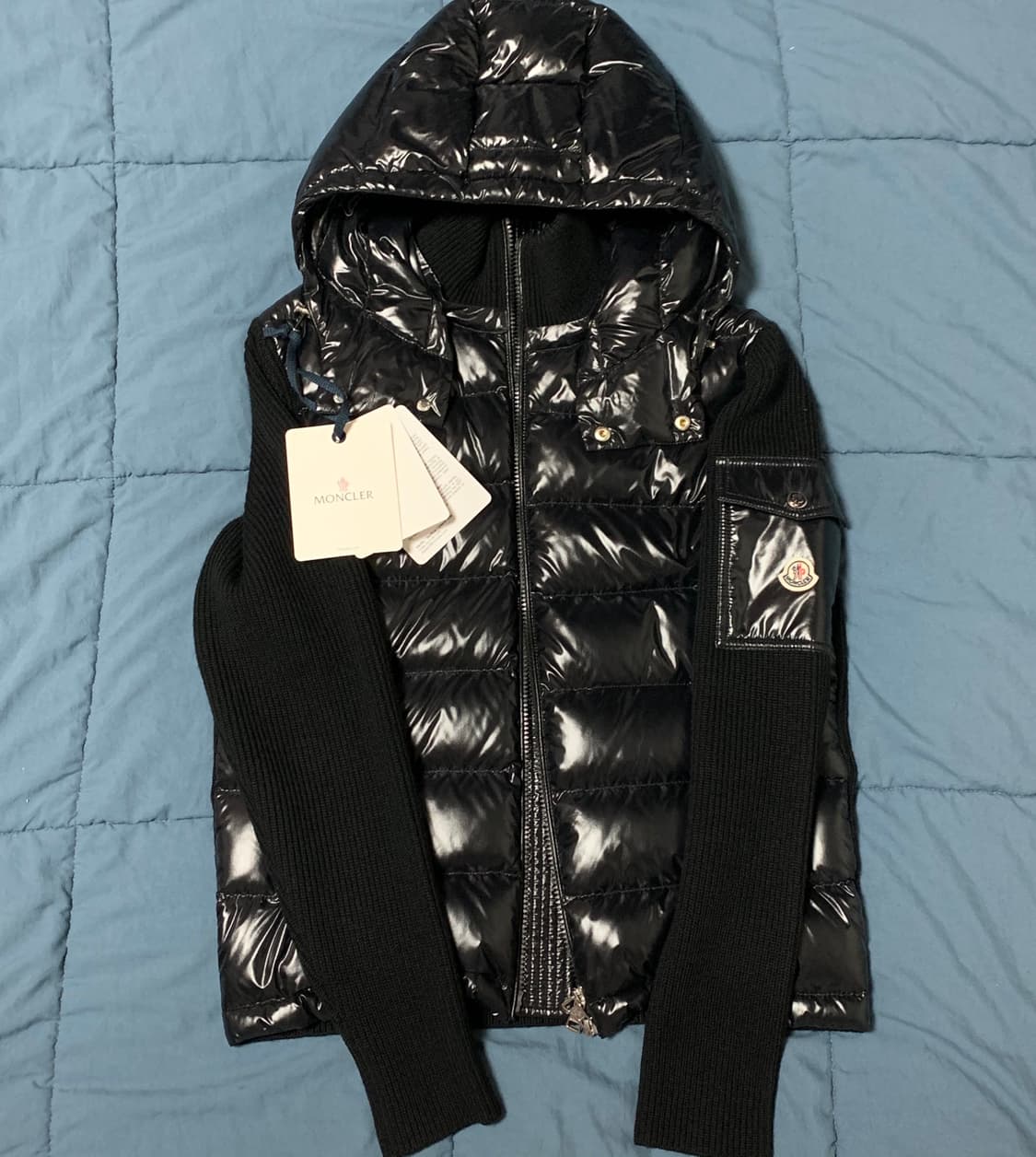 (S) 몽클레어 니트 후드 패딩 자켓 상품이미지1