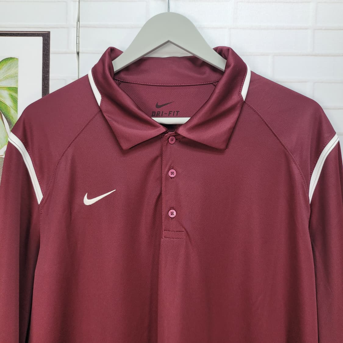 Nike 나이키 폴로 반팔 티셔츠 와인색 빅사이즈 상품이미지2