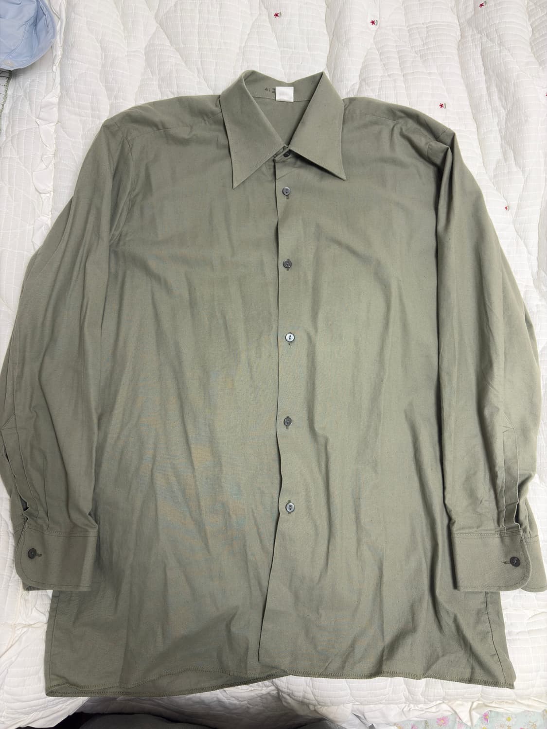 80‘s 체코군 보급 M21 카키 셔츠(105상당) 상품이미지1