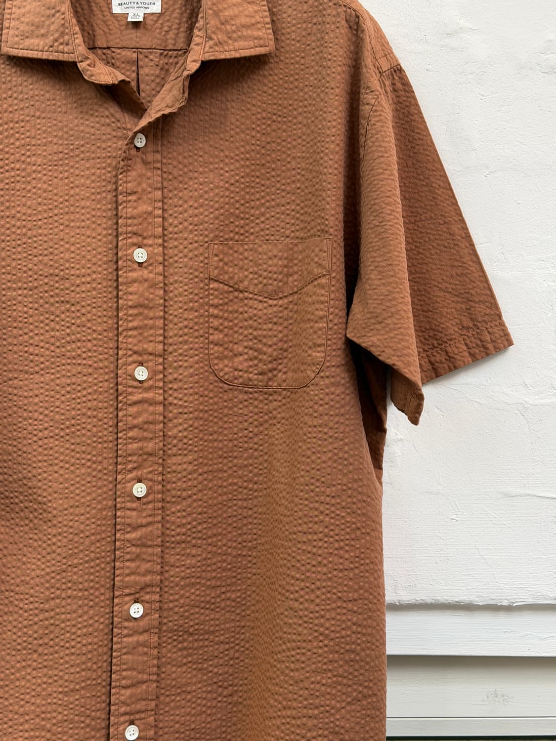 Beauty&Youth United Arrows 시어서커 반팔 셔츠 XL 상품이미지4