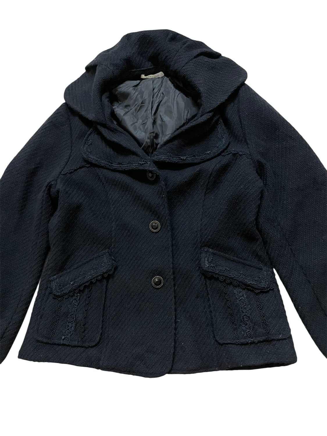 고스로맨틱갸루 프릴로즈디테일 고딕버튼자켓숏코트 지뢰니혼진디마럽리즈리사마즈 상품이미지6