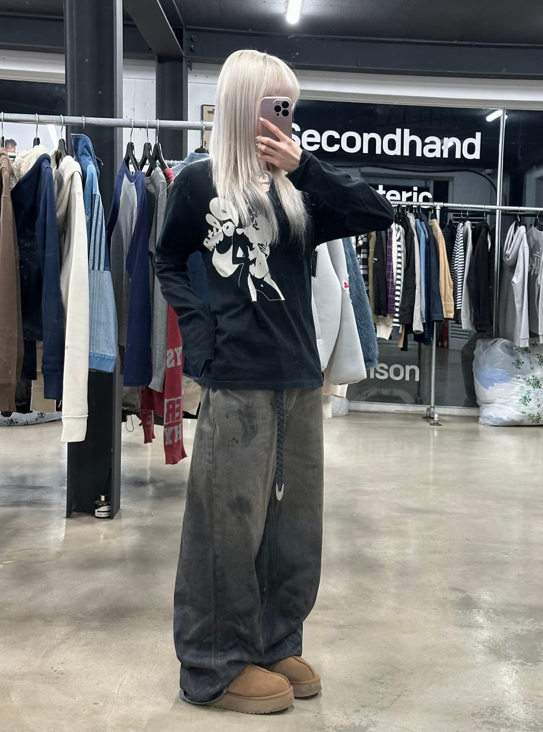 히스테릭 글래머 블랙 긴팔 롱슬리브 상품이미지2