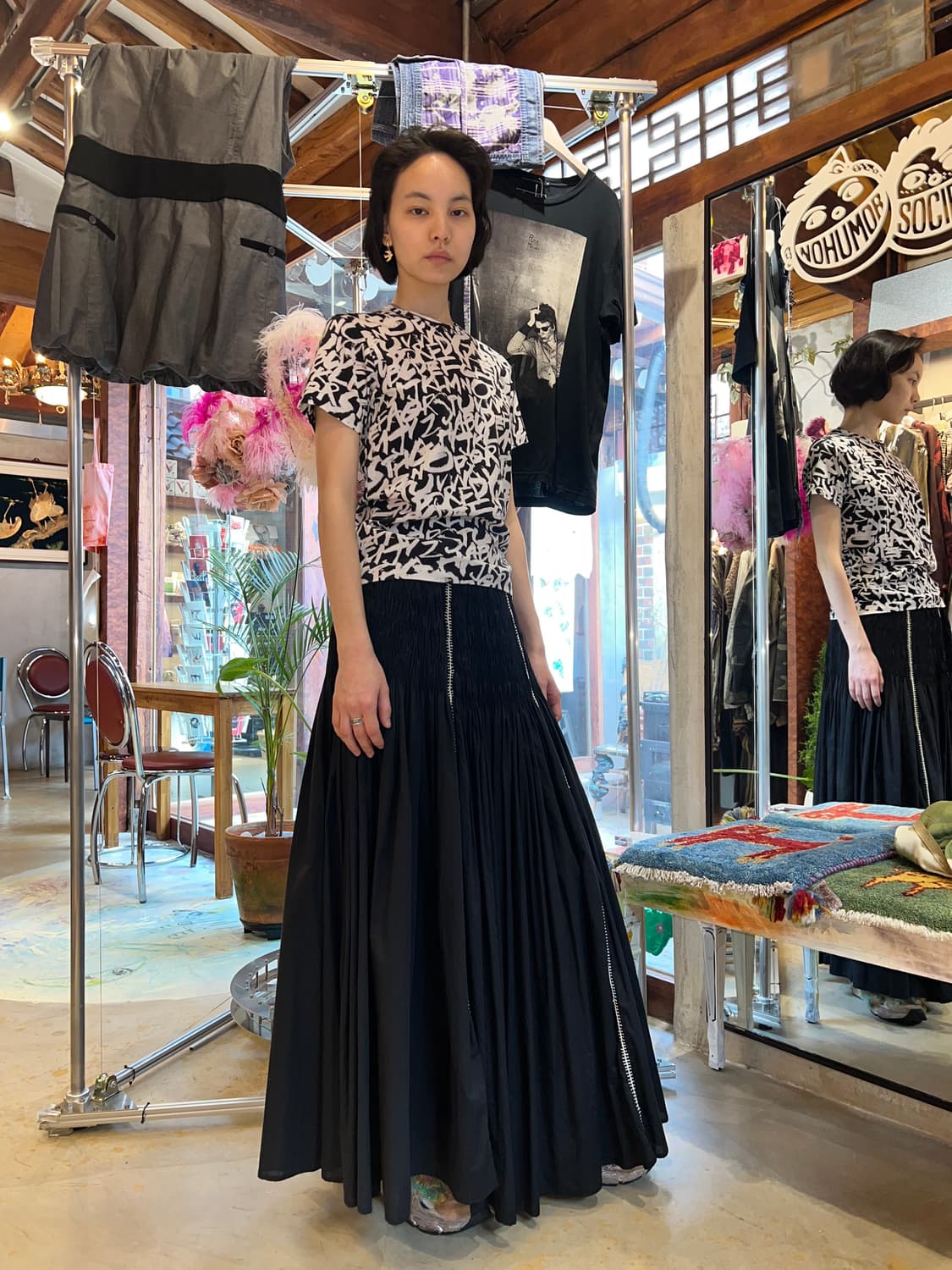 ALYSI hand embroidered long skirt 상품이미지2