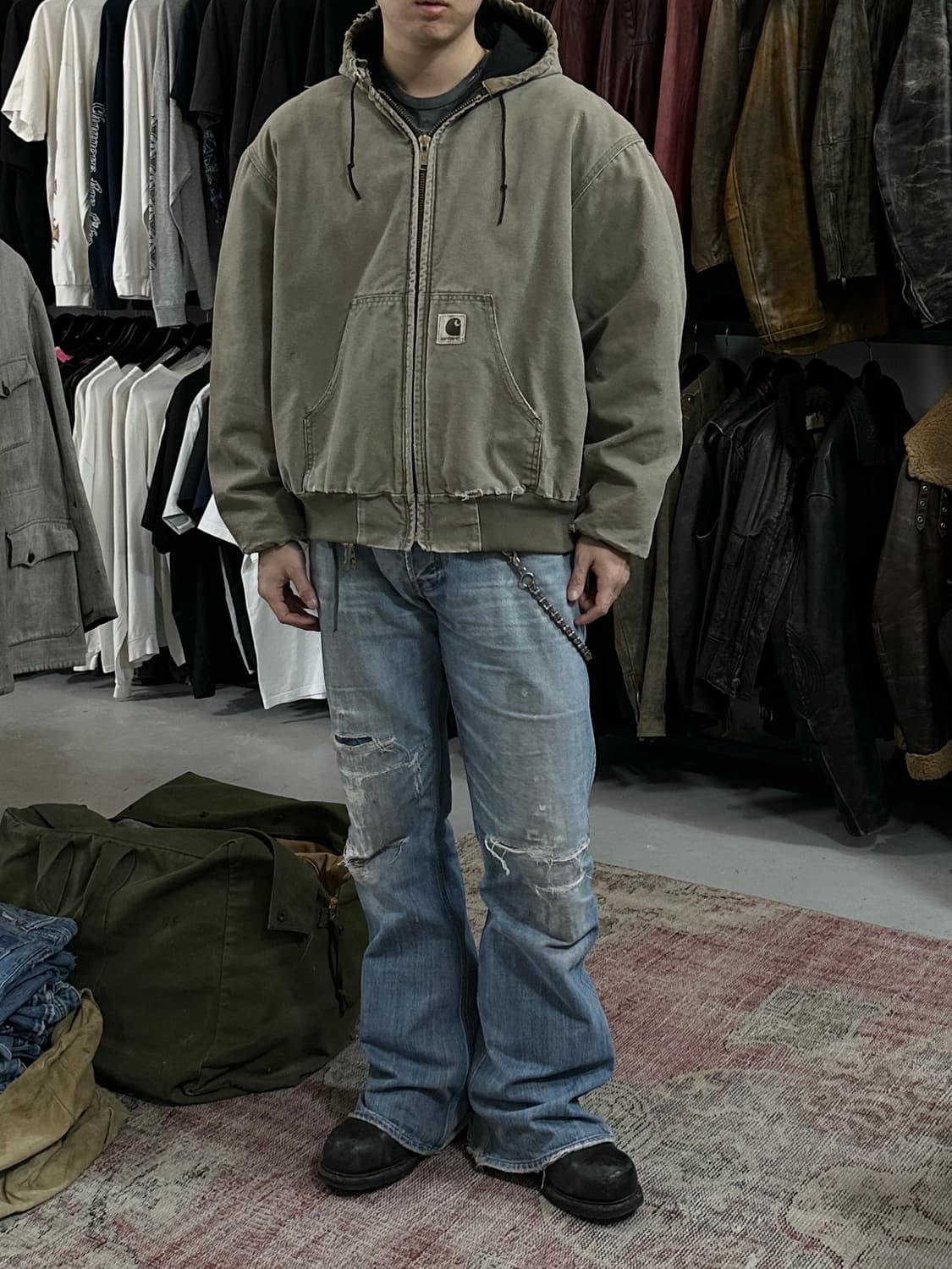 00's OG 칼하트 J68 액티브 자켓 칼하트 DES 후드자켓 상품이미지2