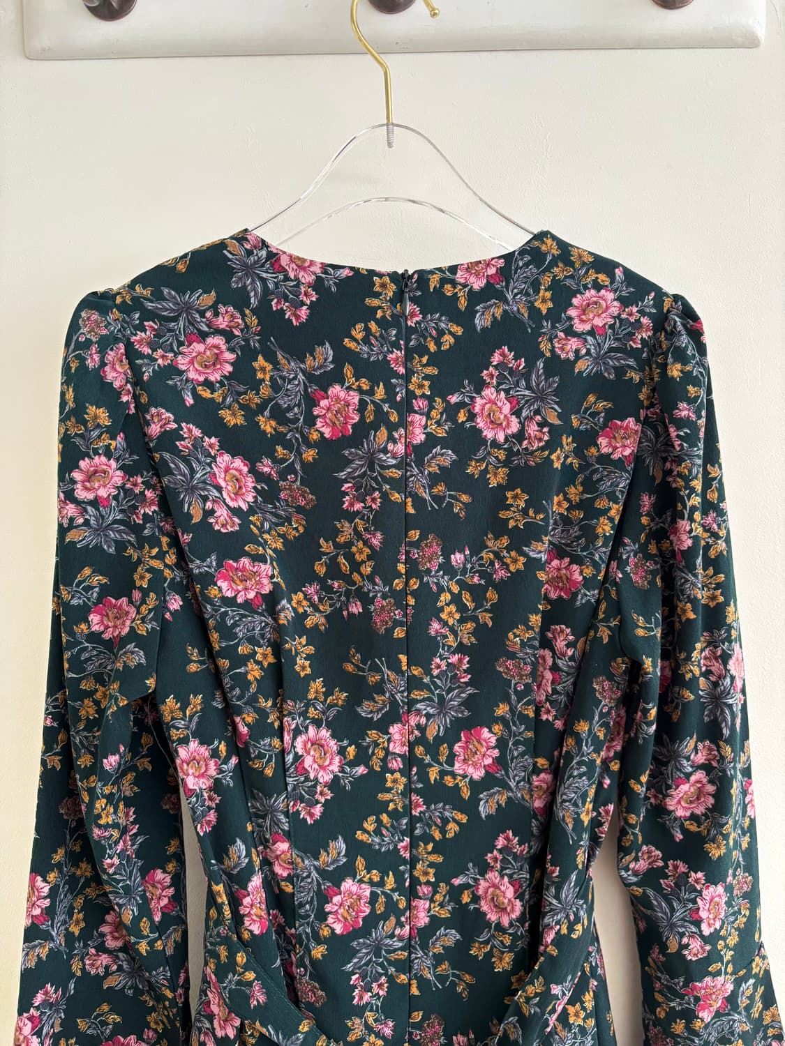 빈티지 그린 플라워 패턴 원피스 상품이미지10