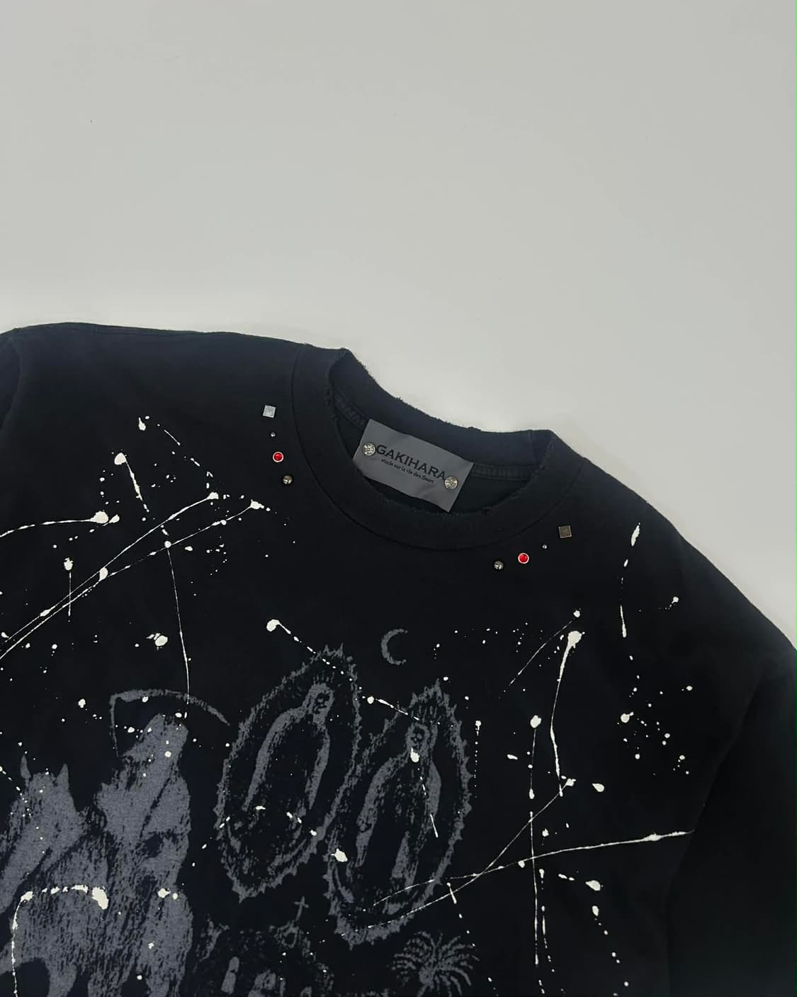 Gakihara 가키하라 셰도우 나이트 페인팅 반팔 티셔츠 상품이미지4