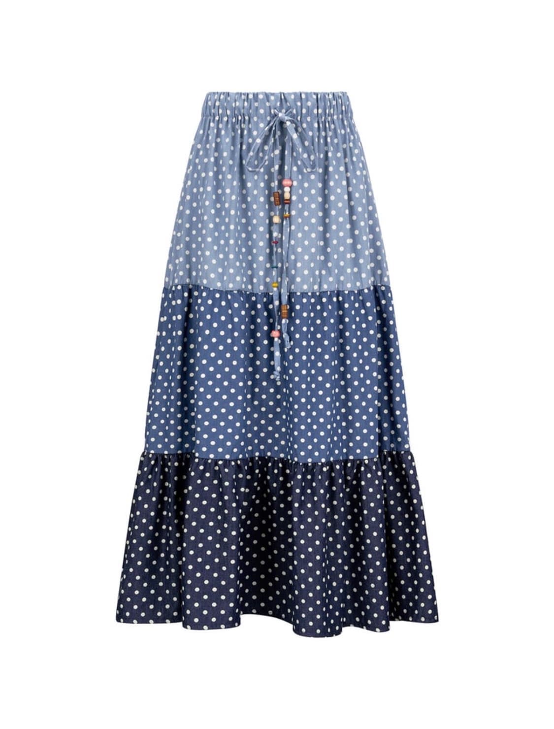 새상품) 샵페어리 데님 롱 도트 스커트 상품이미지1