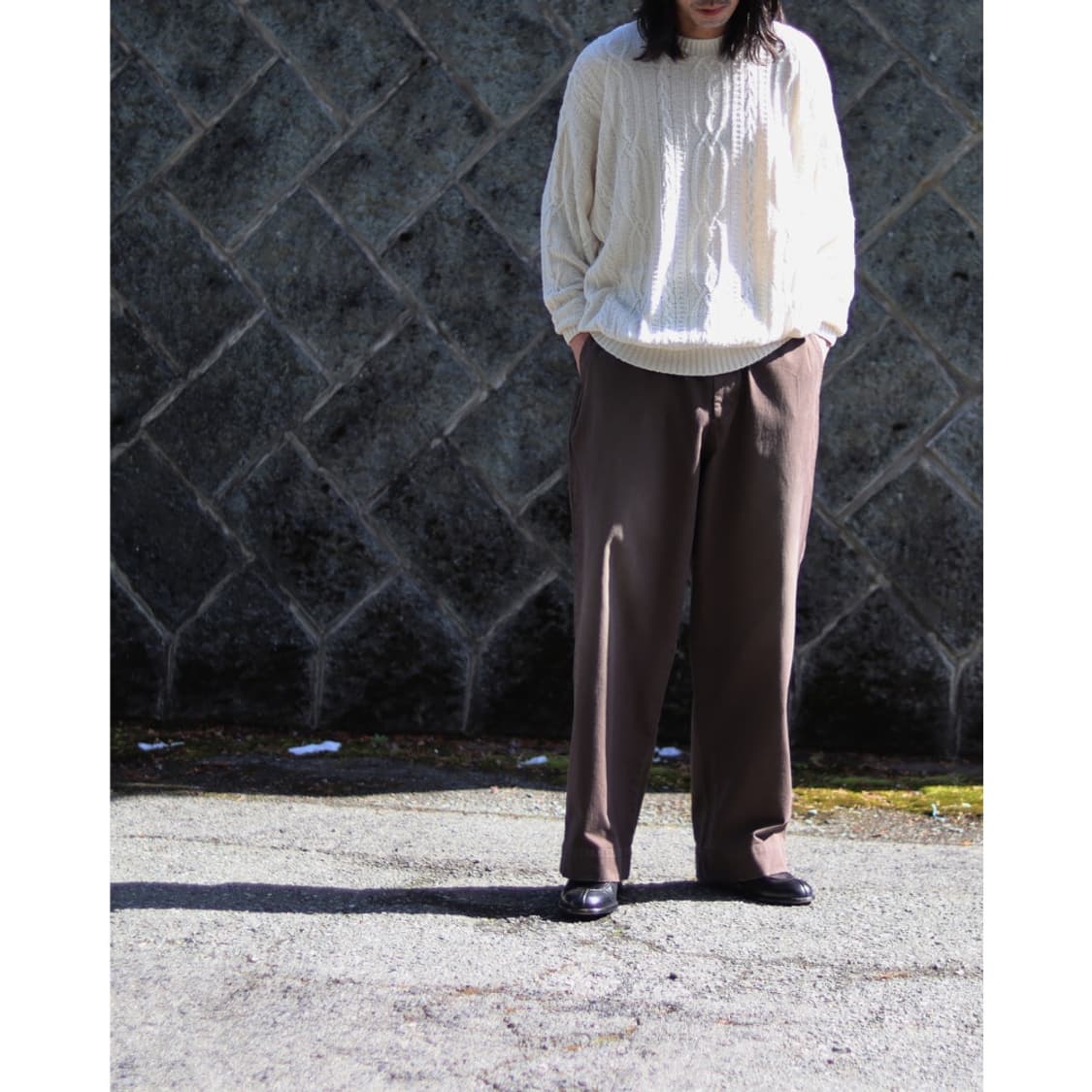 [2] A.PRESSE 아프레쎄 빈티지 트윌 워크 팬츠 브라운 상품이미지7