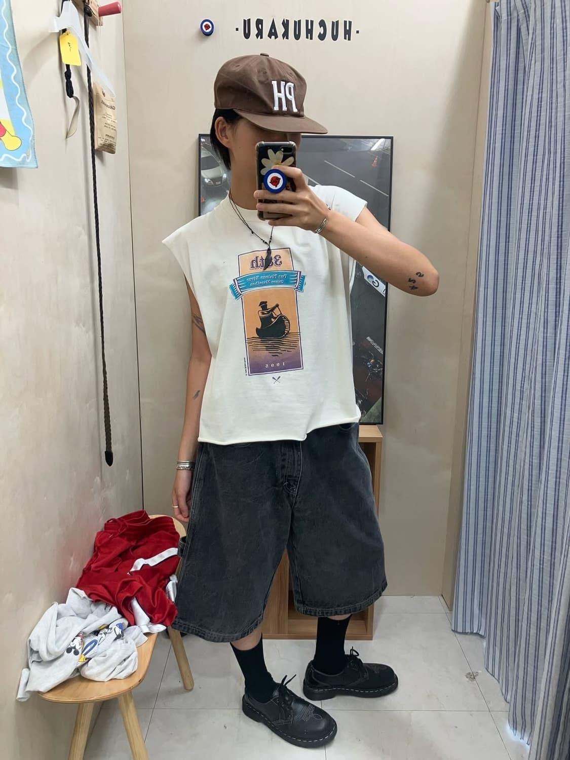 Fruit of the room cutting sleeveless  상품이미지1