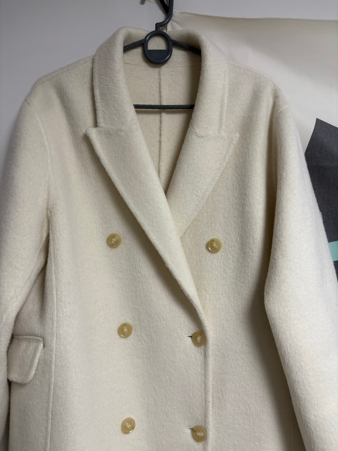 마젤브라운 양모 아이보리 더블코트 상품이미지3