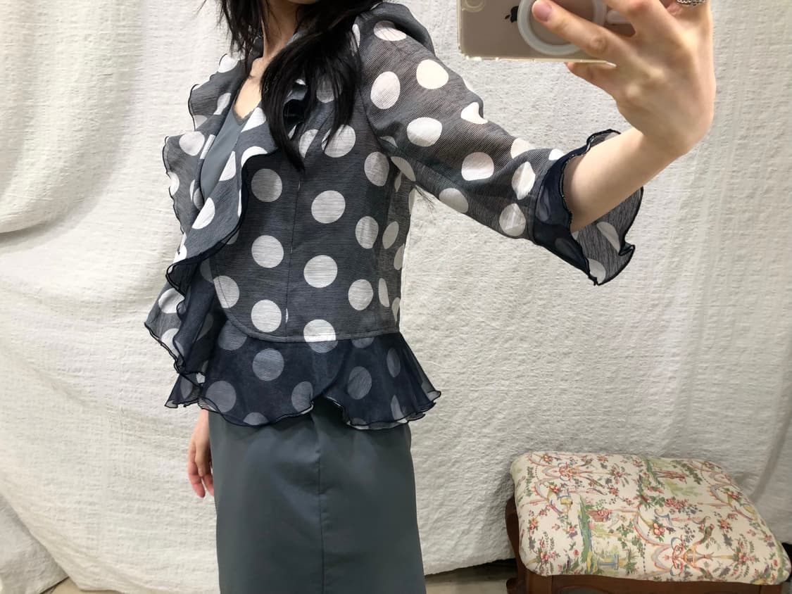 polka sheer frill jacket 상품이미지1