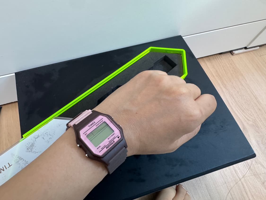 Timex80 indiglo 핑크브라운 빈티지 디지털시계 상품이미지3