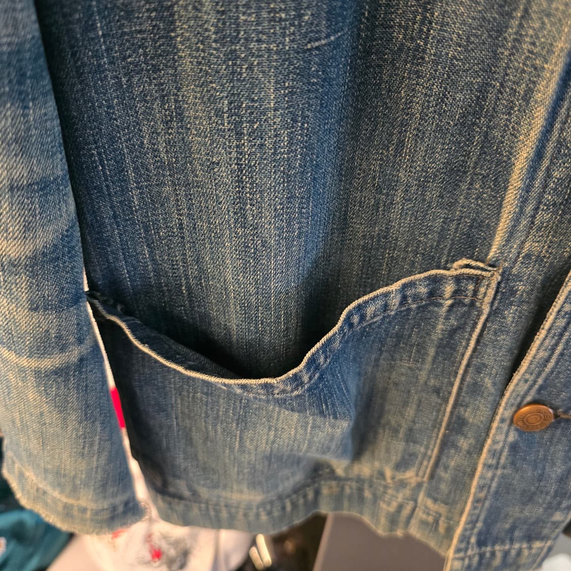 60s to 70s EDWIN커버올 자켓 워크 자켓 빈티지 데님 자켓 상품이미지6