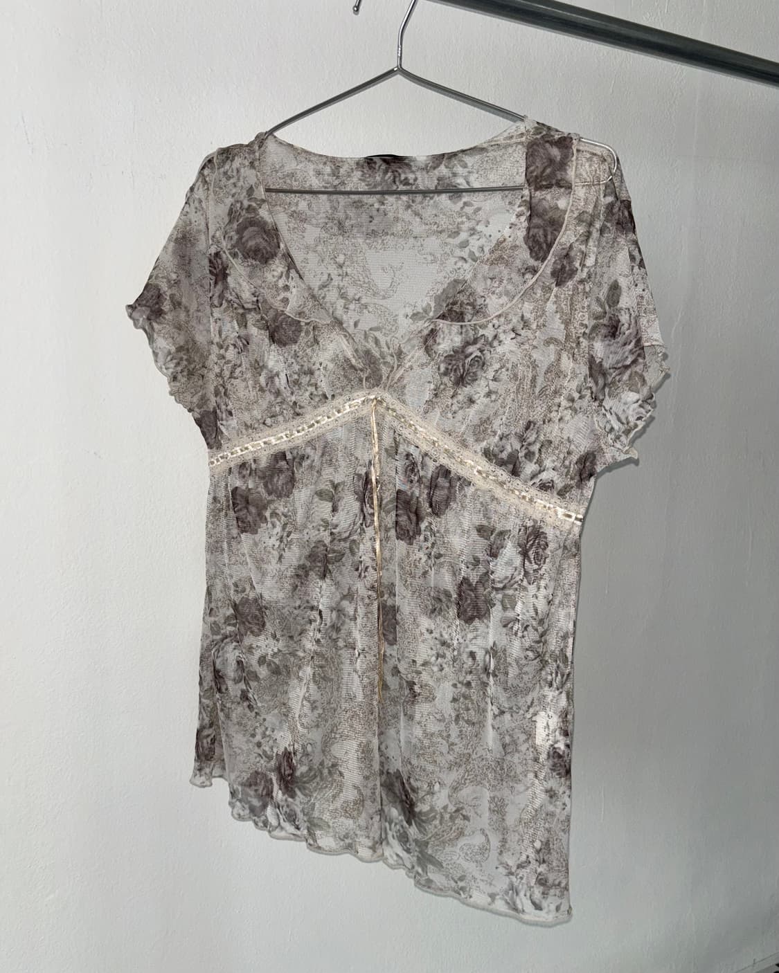 빈티지 시스루 레이어드 블라우스 상품이미지3