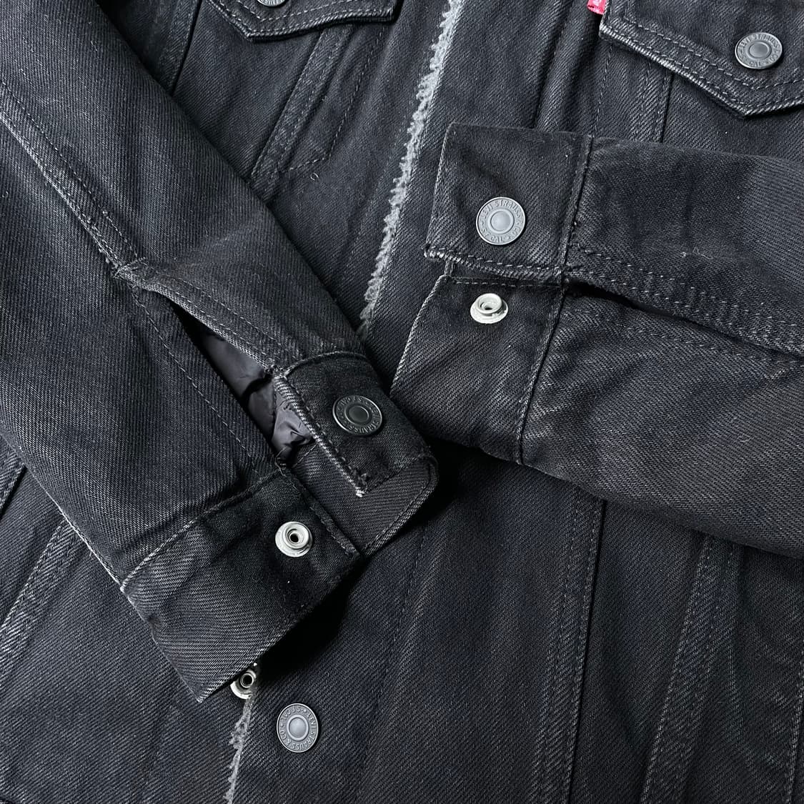 리바이스 흑청 데님 쉐르파자켓 M 상품이미지4