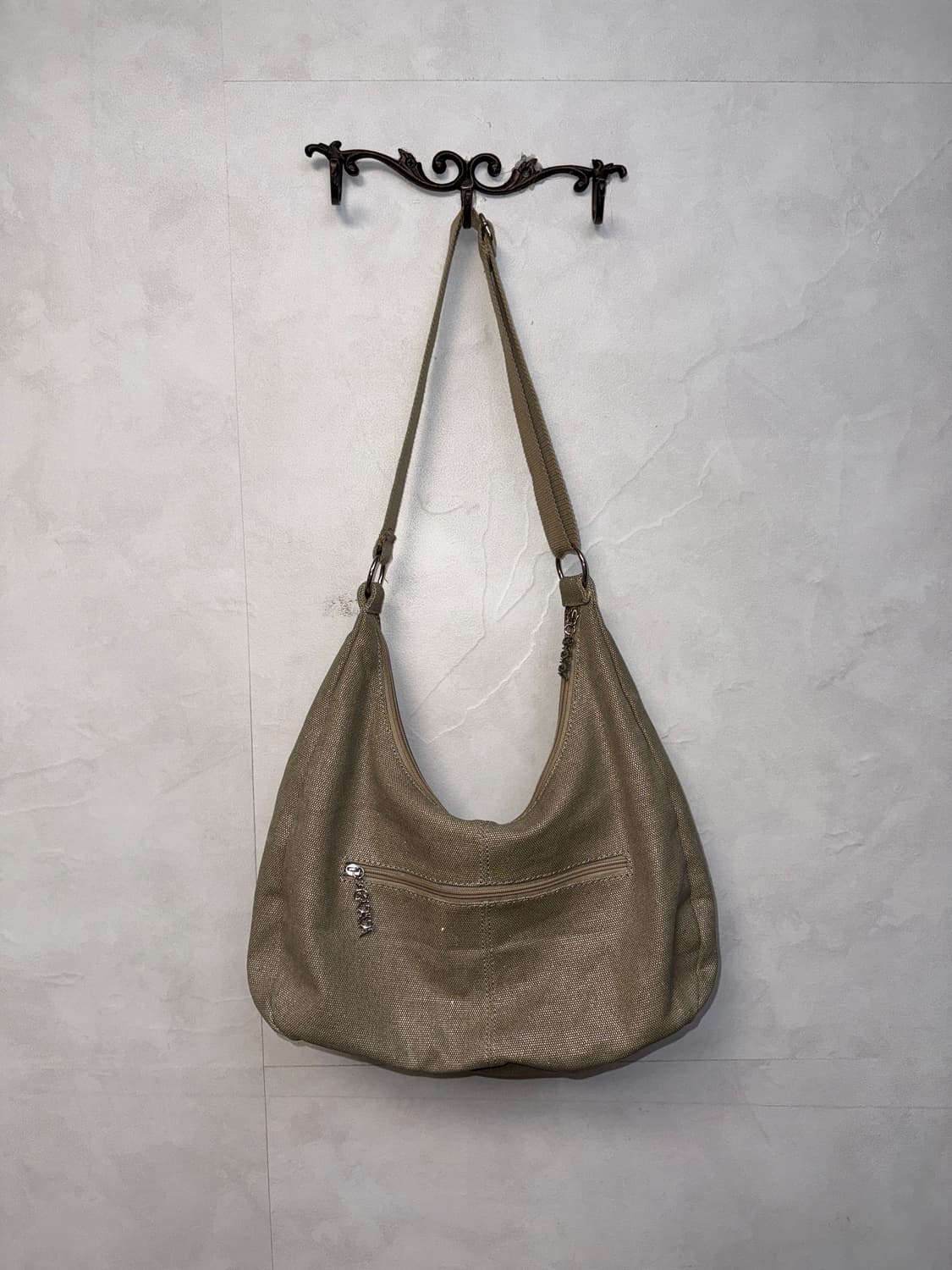 Gold beige glitter heart beads cross bag 상품이미지4