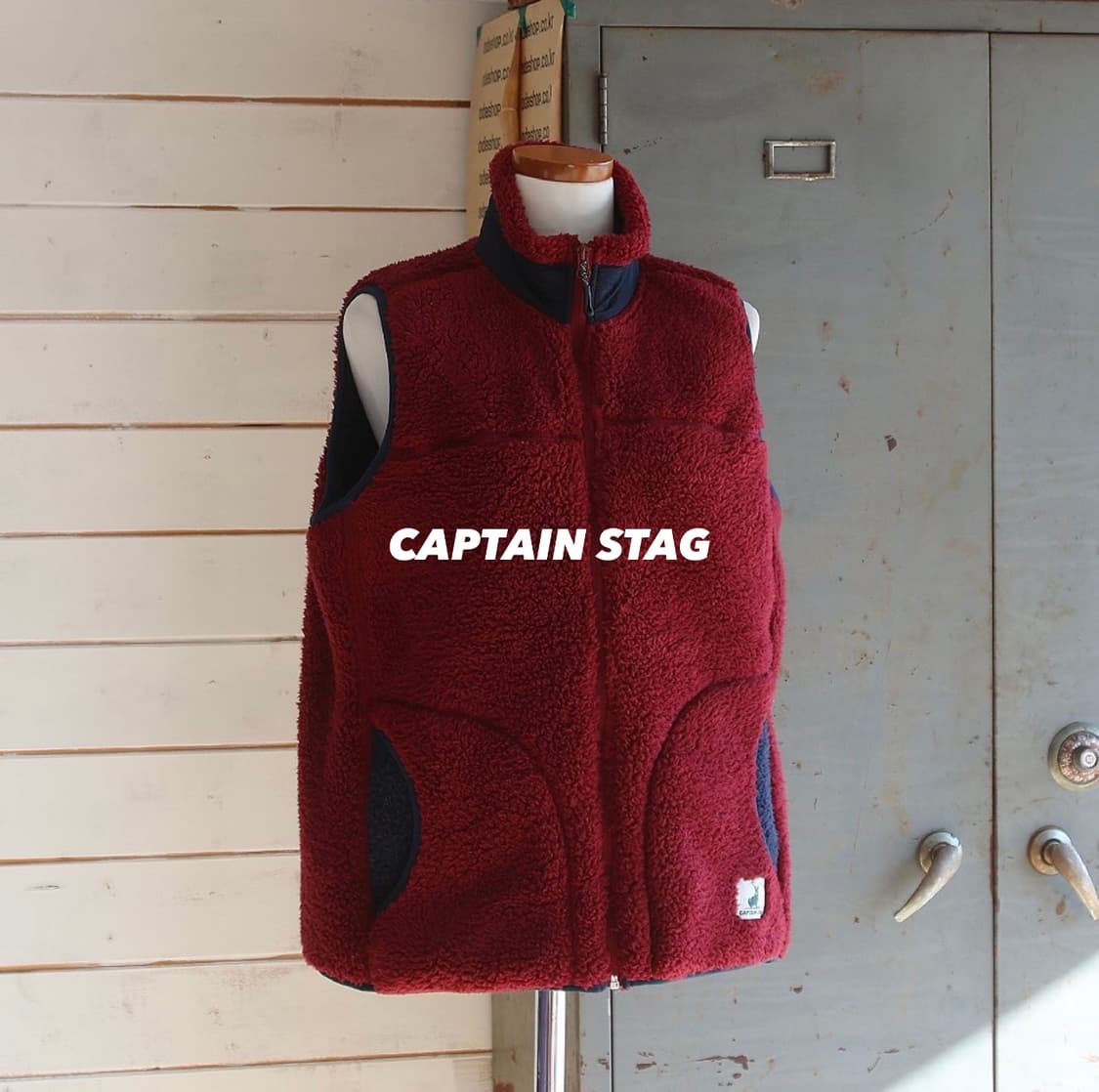(착용컷) captain stag 후리스 베스트 (F) 상품이미지1
