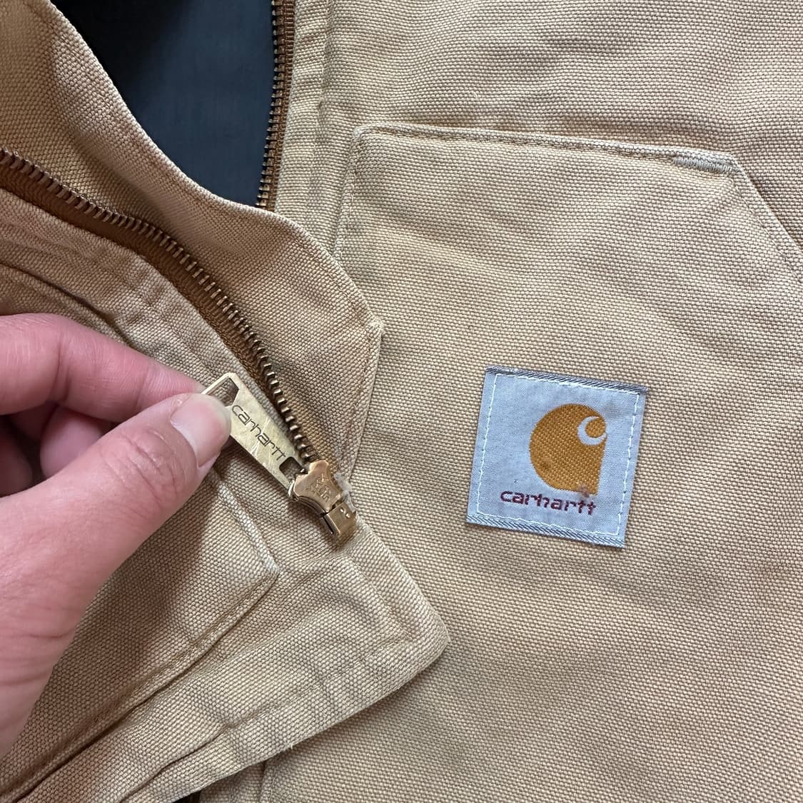 90s USA 칼하트 V01-BRN 베스트 M 상품이미지7