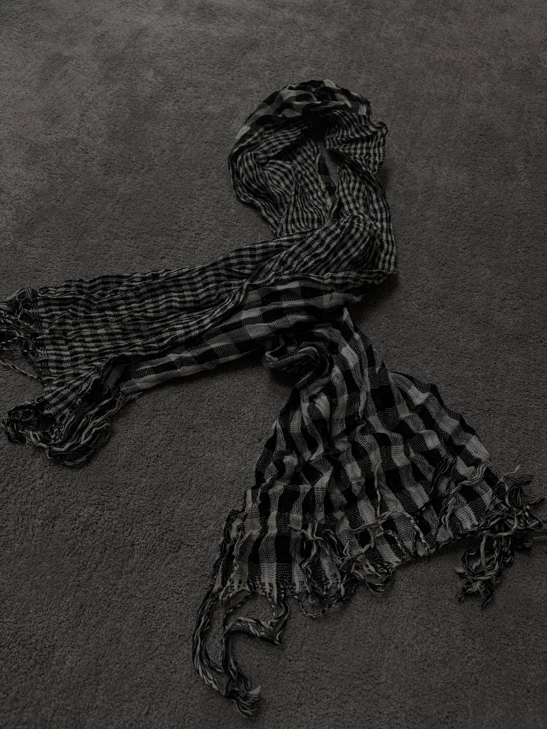 Vintage v-kei punk mood flannel scarf 상품이미지3