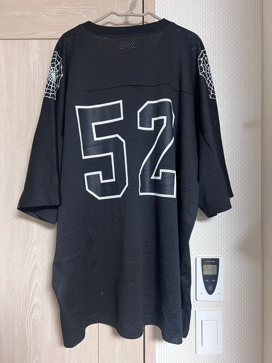 24ss 슈프림 스파이더 웹 풋볼 져지 블랙 상품이미지2