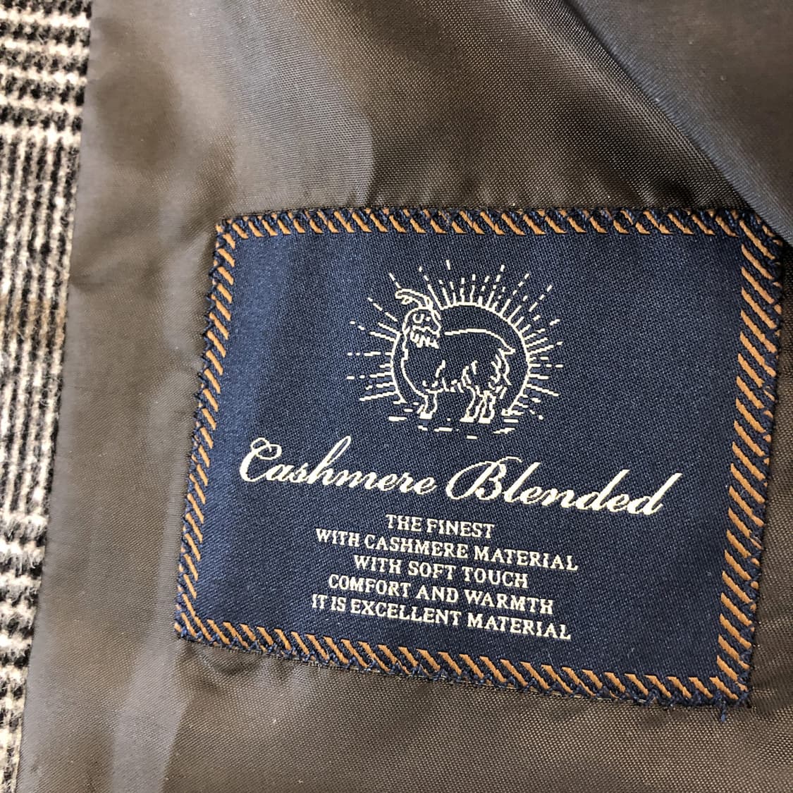 ANDZ 앤드지 캐시미어블렌디드 체크 울코트 95-100  상품이미지8