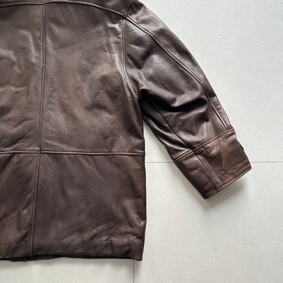 90s 프랑스생산 맥더글라스 빈티지 가죽 더플자켓 후 상품이미지10