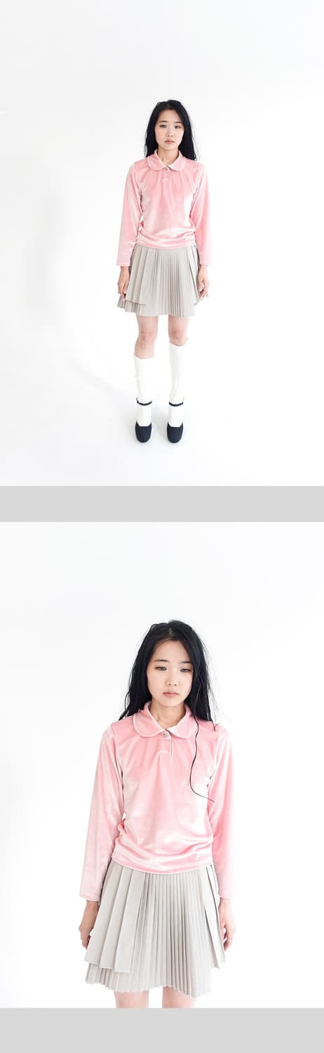 샵페어리 velvet round collar blouse 상품이미지3