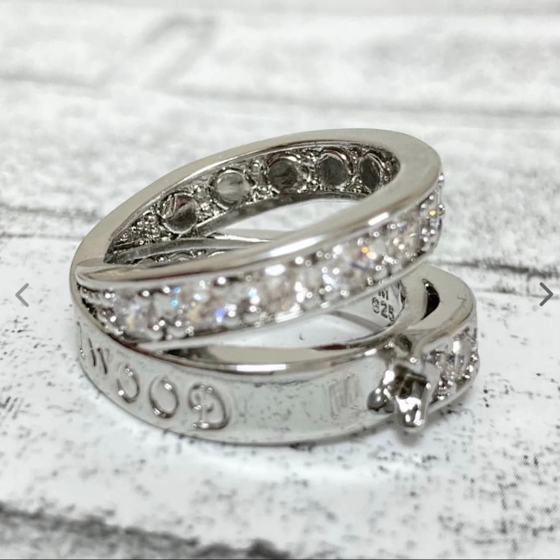 비비안웨스트우드 아카이브 크리스탈 큐빅 2단 벨 트링 상품이미지3