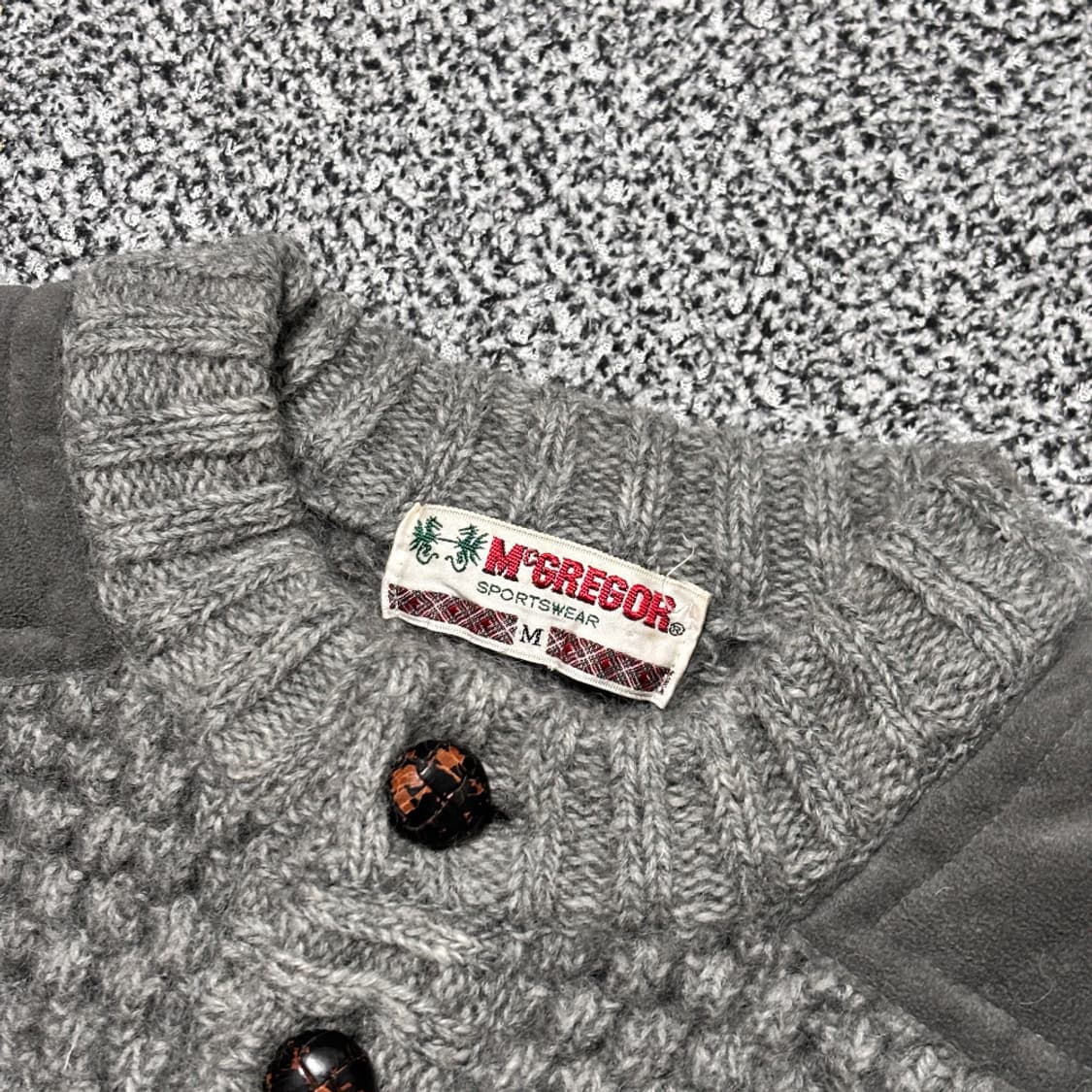 McGREGOR 맥그리거 엘보 패치 울 니 스웨터 M 상품이미지2