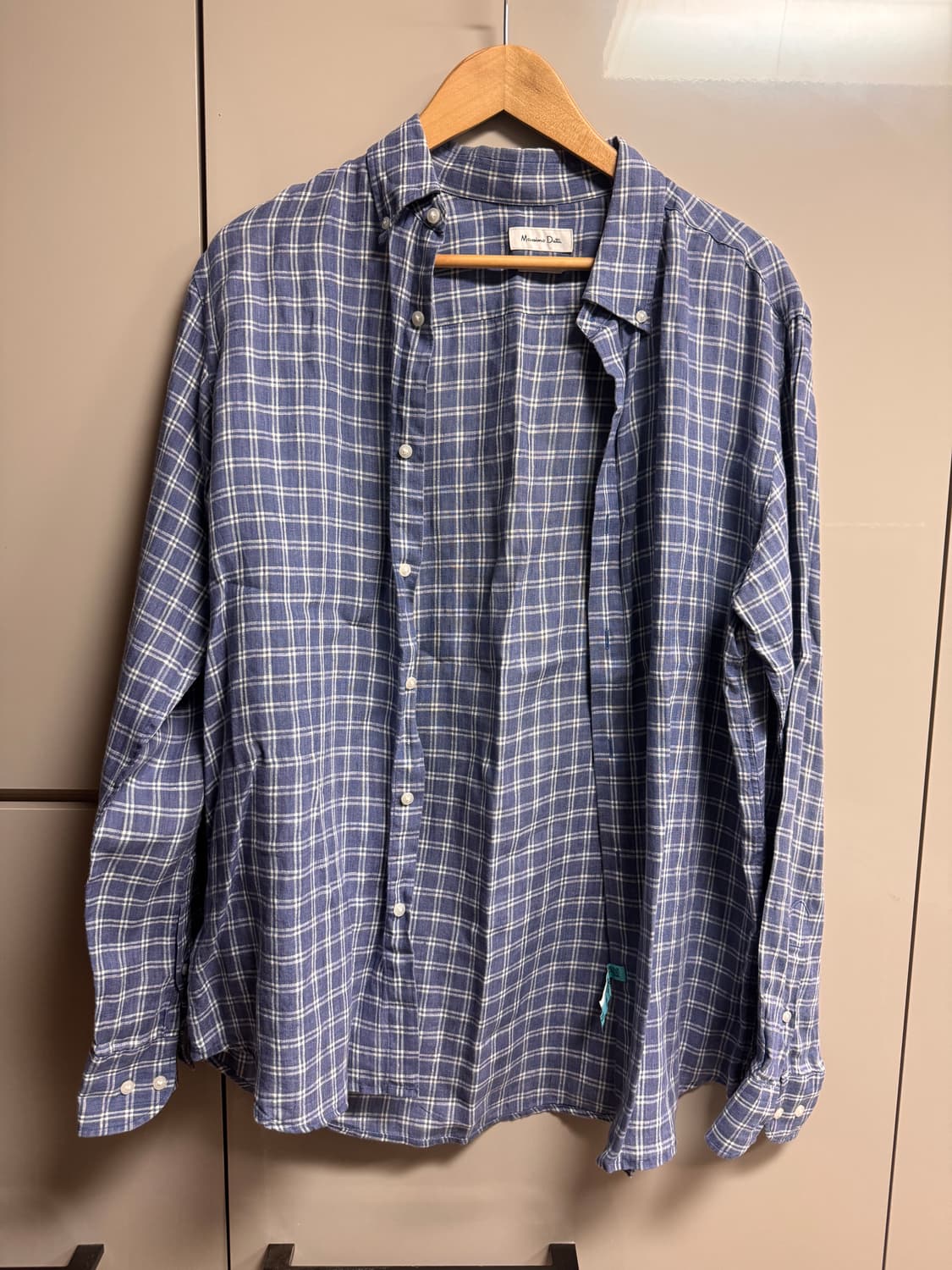 마시모두띠 체크 린넨셔츠 L 상품이미지1