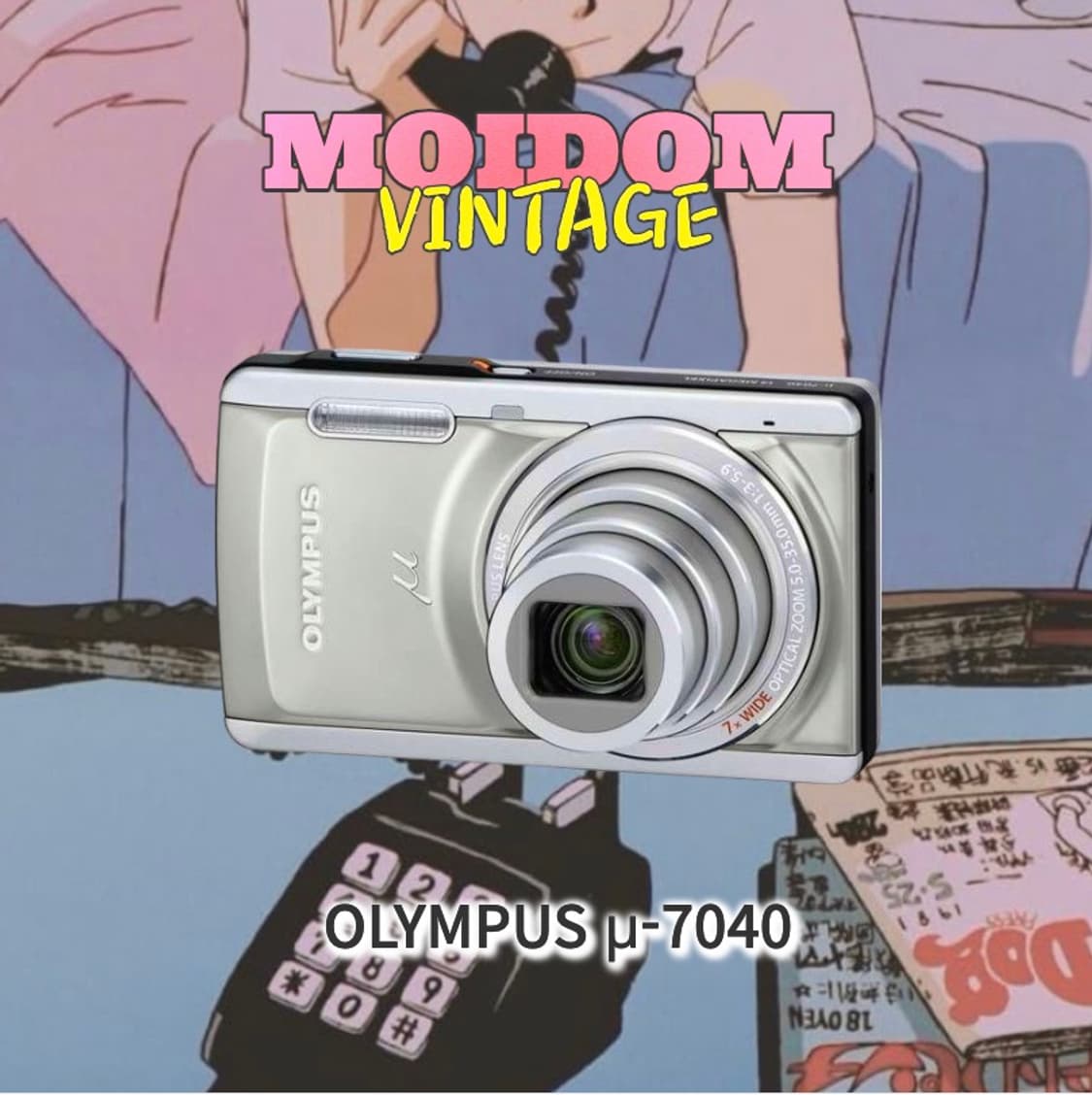 작례⭕️ 올림푸스 뮤 7040 Olympus 베이지 디카 디지털카메라 상품이미지1