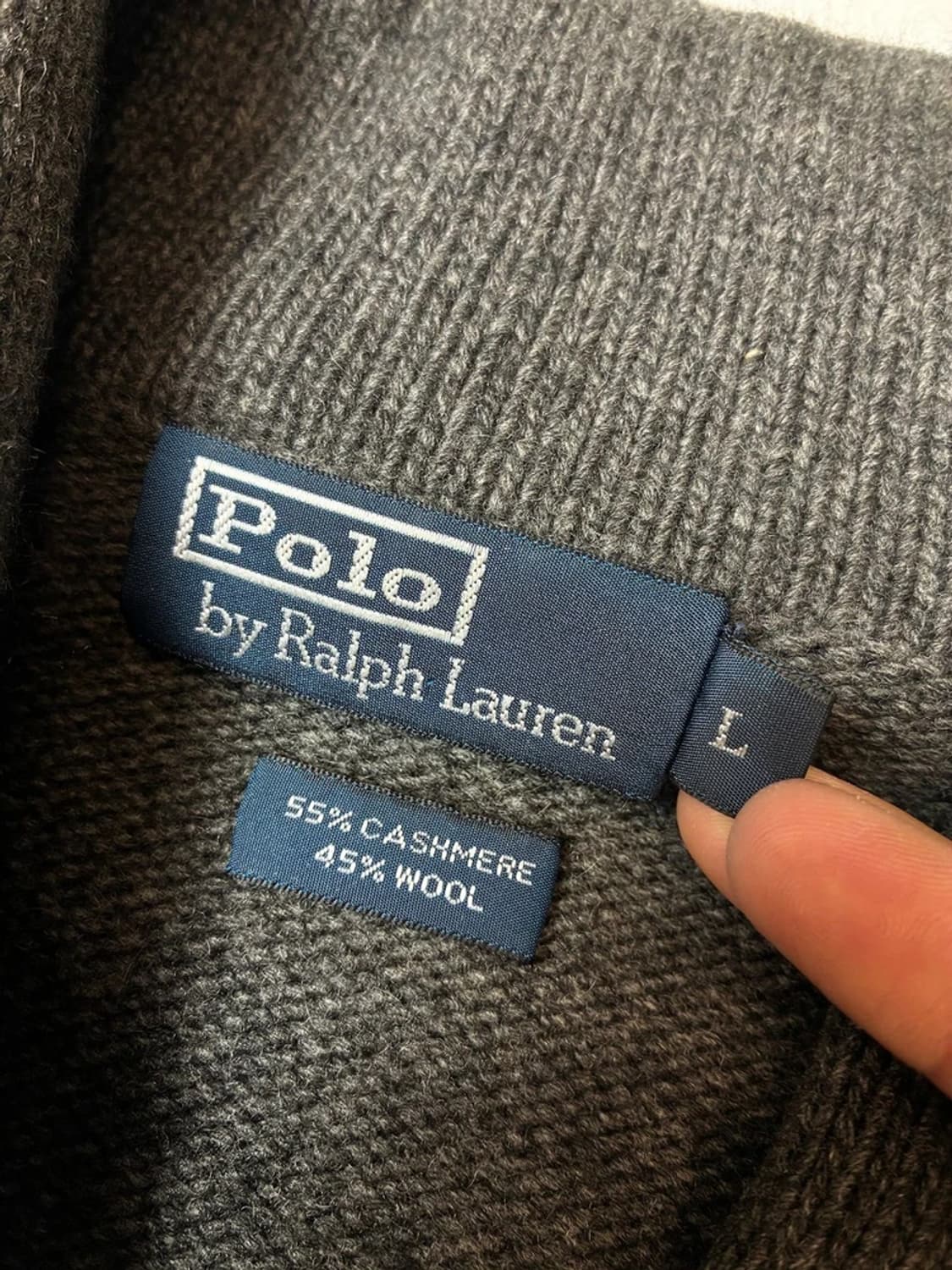 폴로 랄프로렌 00's 캐시미어 울 숄카라 니트 가디건 PN8097 상품이미지6